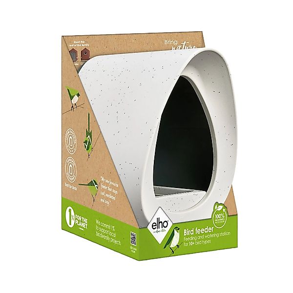 Elho Vogelfutterhaus Essential 18 cm Grau günstig online kaufen