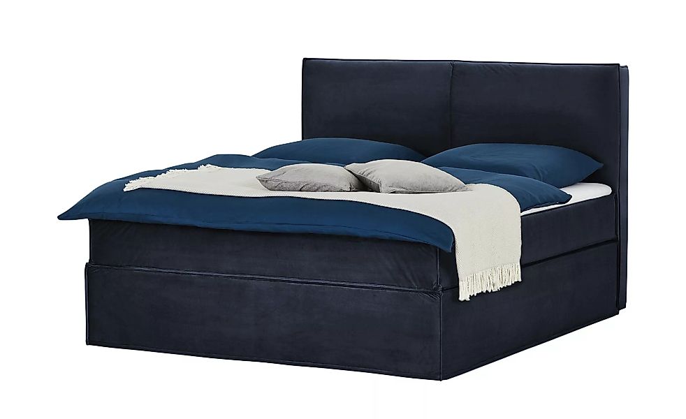 Boxi Boxspringbett 160 x 200 cm - blau - 160 cm - 125 cm - Betten > Boxspri günstig online kaufen