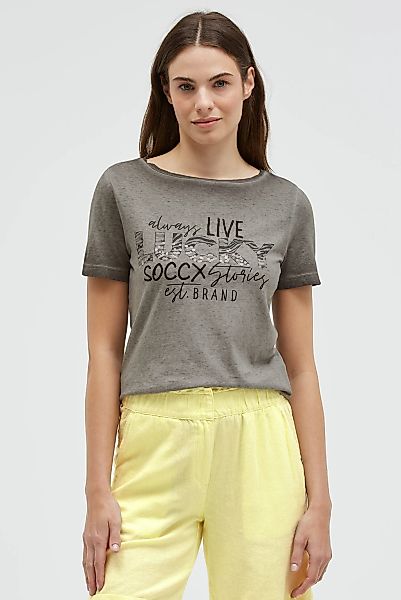 SOCCX Rundhalsshirt aus Baumwolle günstig online kaufen