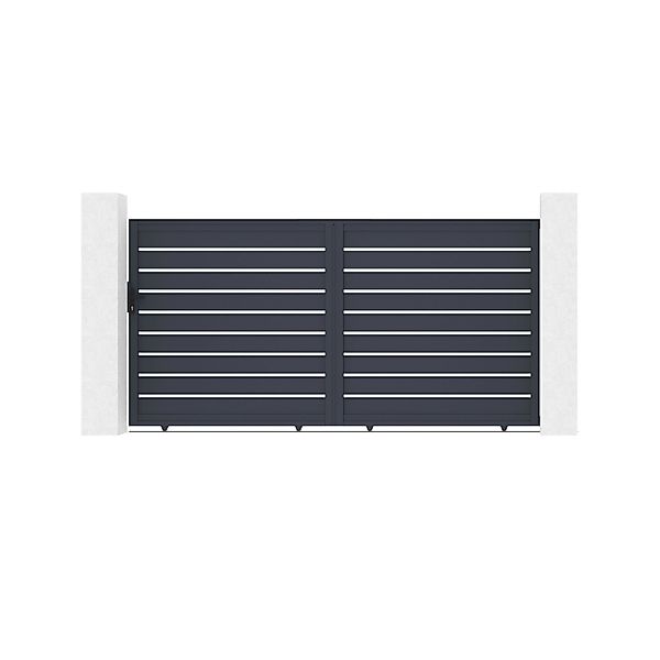 Casanoov Schiebetor Vogel 350x180cm & Gartentür Vogel 100x180cm Aluminium G günstig online kaufen