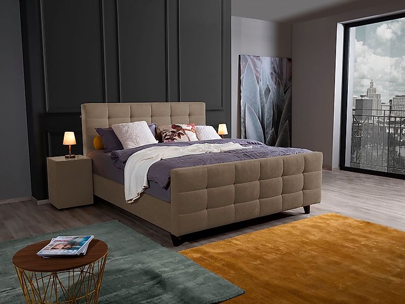 alina Boxspringbett "Dory" inklusive Matratze und Topper, mit Fußteil günstig online kaufen