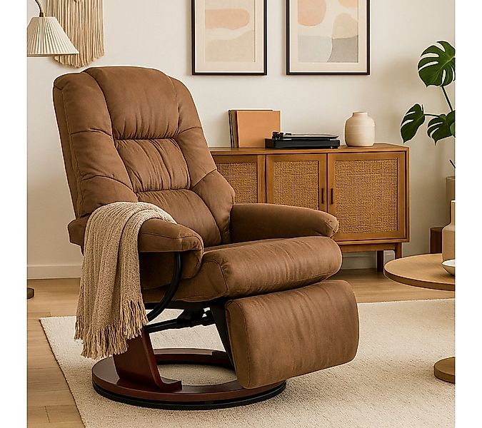 abc HOME Sessel braun, Fernbedienung, elektrisch, Massage, Liegefunktion günstig online kaufen