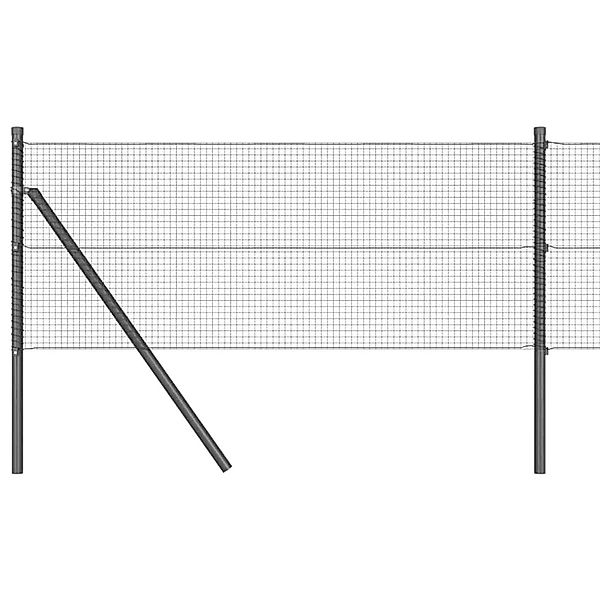 vidaXL Zaunpfosten Grau 50 x 0,4 m 16 x 16 mm Netz Stahl und PVC 3351863 günstig online kaufen