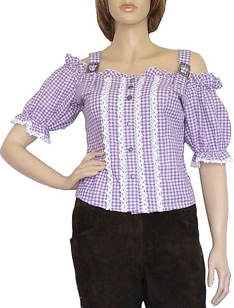 German Wear Carmenbluse OB2-lila Trachtenbluse Carmenbluse Trachtenlederhos günstig online kaufen