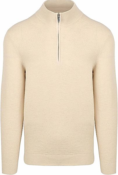 Profuomo Half Zip Pullover Structure Beige - Größe XXL günstig online kaufen