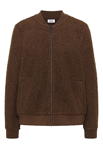 CECIL Kurzarmhemd Teddy T-Shirtjacket mocha caramel günstig online kaufen