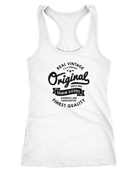 Neverless Tanktop Damen Tank Top Original Denim Goods Vintage Druck Origina günstig online kaufen