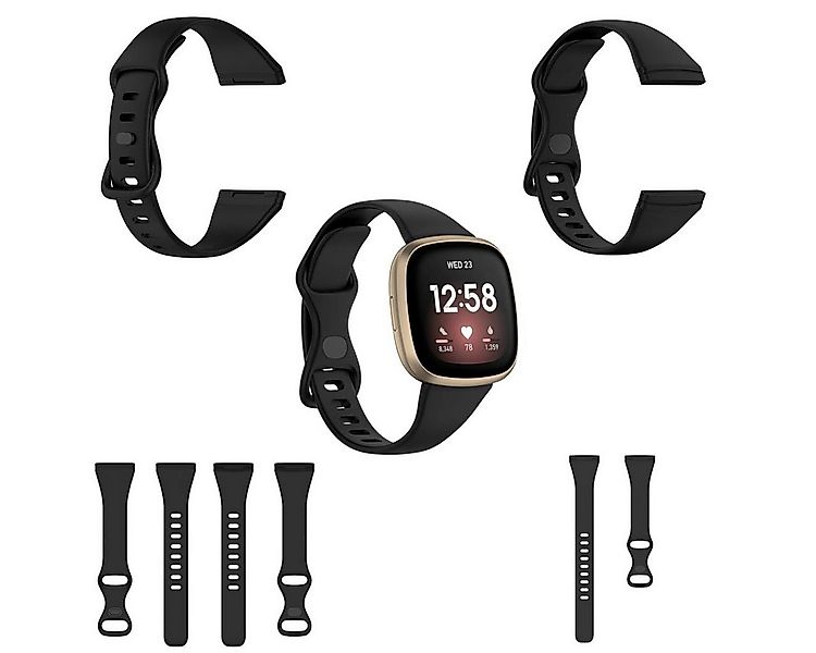 Wigento Smartwatch-Armband Für Fitbit Versa 4 / Versa 3 / Sense Kunststoff günstig online kaufen