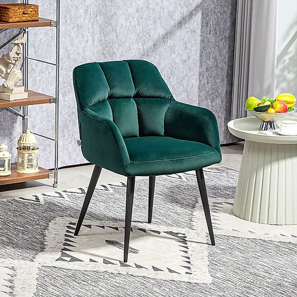 HOMCOM Sessel Loungesessel mit Armlehne, Samtoptik, Gepolstert Relaxsessel günstig online kaufen