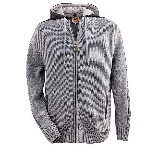 Maddox Trachtenstrickjacke MADDOX Herren 'Bruneck' mit Kapuze, Grau günstig online kaufen