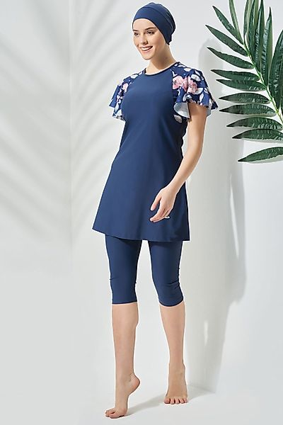 C&CITY Schwimmanzug Kurzarm Halbbedeckter Bescheidener Badeanzug günstig online kaufen