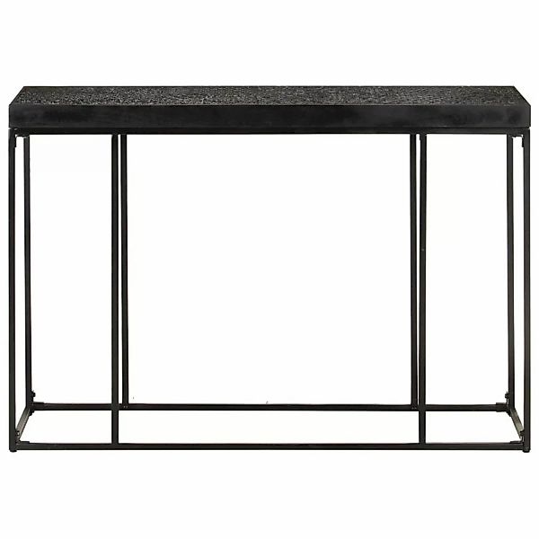 vidaXL Konsolentisch Schwarz 110x35x76 cm Massivholz Akazie und Mango günstig online kaufen