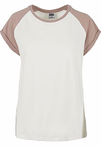 URBAN CLASSICS Kurzarmshirt "Urban Classics Damen Ladies Contrast Raglan Te günstig online kaufen