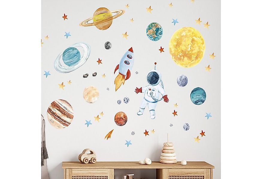 Olli&Elli.design Wandtattoo Weltraum, Planeten, Astronaut, Sonnensystem Wan günstig online kaufen