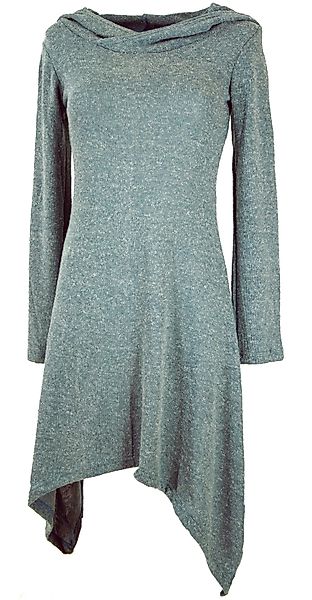 Guru-Shop Midikleid Pixikleid mit Kapuze, Feinstrick günstig online kaufen