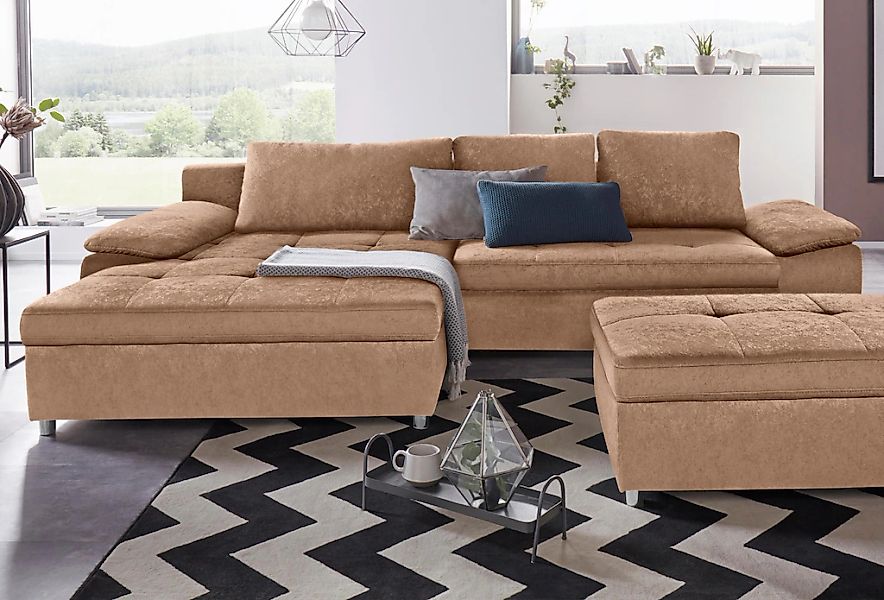 sit&more Ecksofa "Labene L-Form" wahlweise mit Bettfunktion und Bettkasten, günstig online kaufen