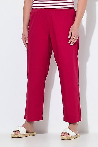 Ulla Popken Chinohose 7/8-Chinohose Ruby Elastikbund weites gerades Bein günstig online kaufen