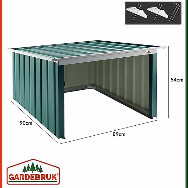 Gardebruk Mähroboter-Garage, Pultdach Metall 89x90x54cm Wetterbeständig günstig online kaufen