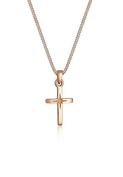 Elli Kette mit Anhänger Kreuz Anhänger Klassik Kommunion 925 Silber, Kreuz günstig online kaufen