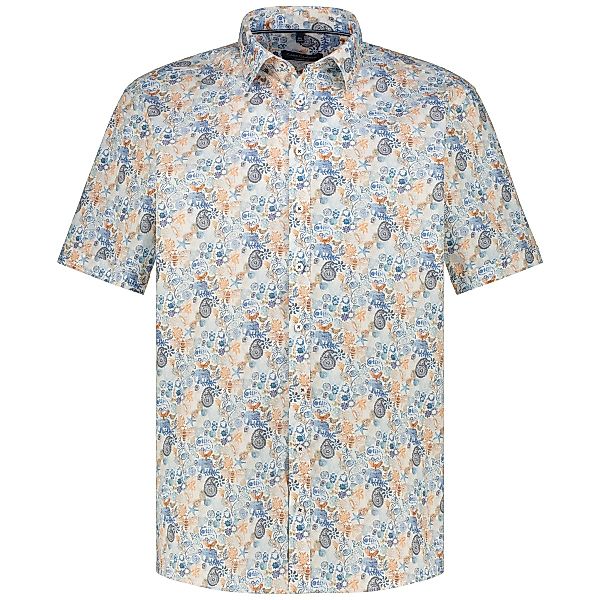 CASA MODA Freizeithemd mit Allover-Muster Farbe blau Größe: 5XL günstig online kaufen