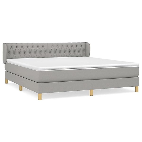 vidaXL Boxspringbett mit Matratze Hellgrau 180x200 cm Stoff1396977 günstig online kaufen