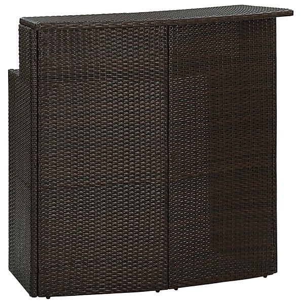 vidaXL Garten-Bartisch Braun 120x55x110 cm Poly Rattan 313467 günstig online kaufen