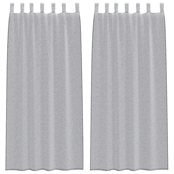 vidaXL Voile-Vorhang 2 Stk Dunkelgrau 140x245cm Polyester 4108055 günstig online kaufen