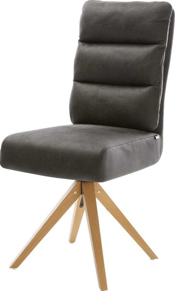 DELIFE Polsterstuhl Pela-Flex, Holzgestell kantig Natur günstig online kaufen