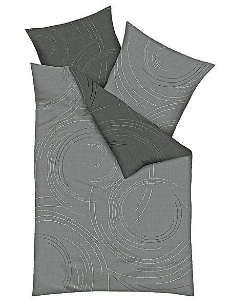 JACK Wendebettwäsche 135x200cm Jaro Zinn, Biber, 2 teilig, dezente kreisför günstig online kaufen