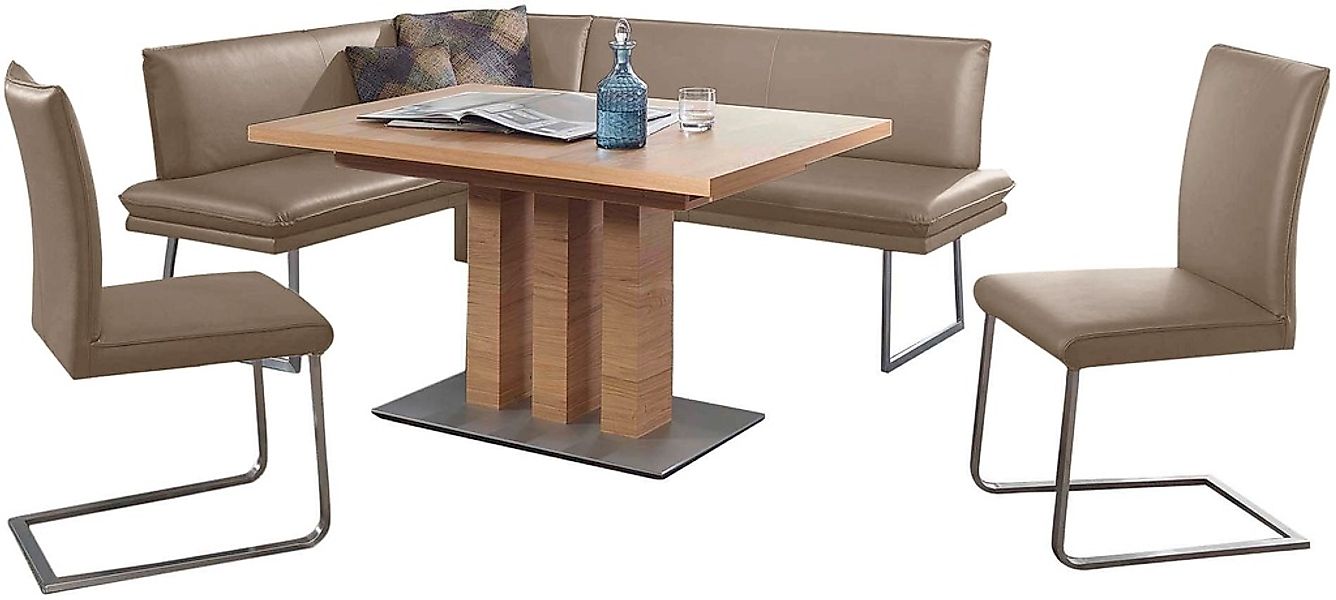K+W Komfort & Wohnen Essgruppe "Santos III" 4 Stk. tlg. gepolsterte Eckbank günstig online kaufen