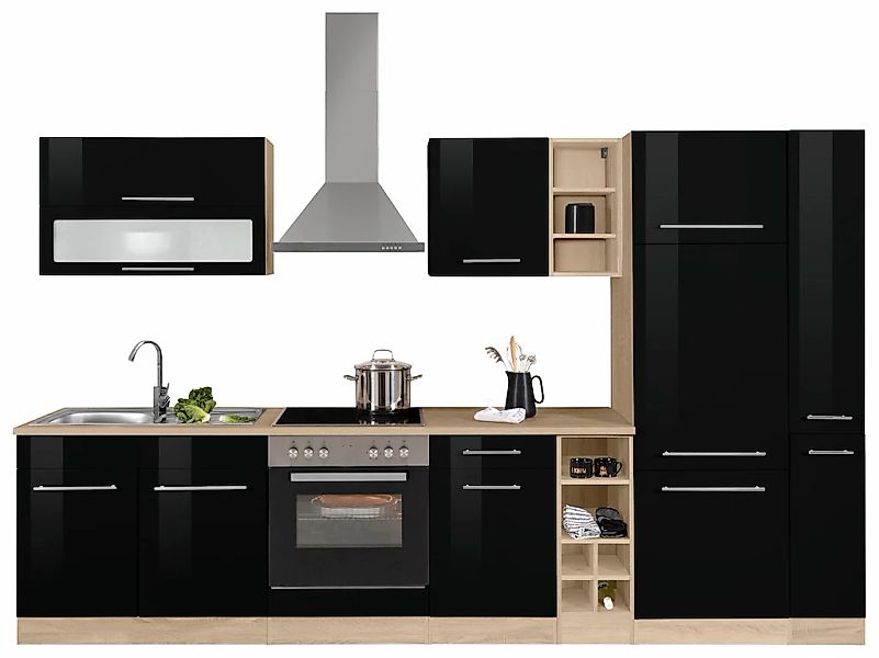 KOCHSTATION Küchenzeile »KS-Eton« mit E-Geräten, Breite 330 cm günstig online kaufen