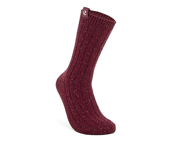 Ecco Socken Tagessocke Hygge Ribbed Mid Cut - weinrot - 1 Paar günstig online kaufen