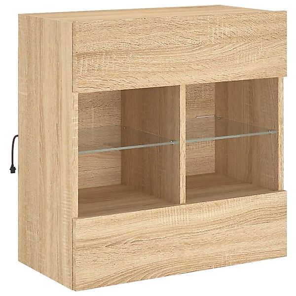 VidaXL TV-Wandschrank mit LED-Leuchten Sonoma-Eiche 58,5x30x60,5 cm günstig online kaufen