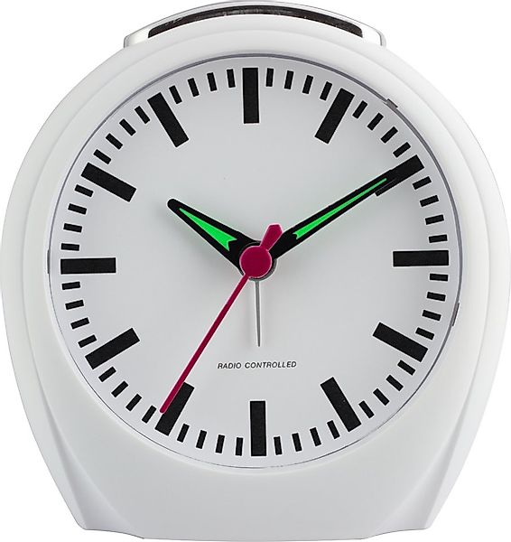 EUROTIME Funkwecker EUROTIME 495300-00 Analog Funkwecker mit Bahnhof-Ziffer günstig online kaufen