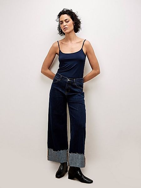Apricot Weite Jeans Mid waist Jeans, mit breitem Umschlag günstig online kaufen