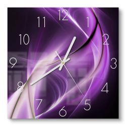 DEQORI Wanduhr 'Ultraviolettes Lichtspiel' (Glas Glasuhr günstig online kaufen