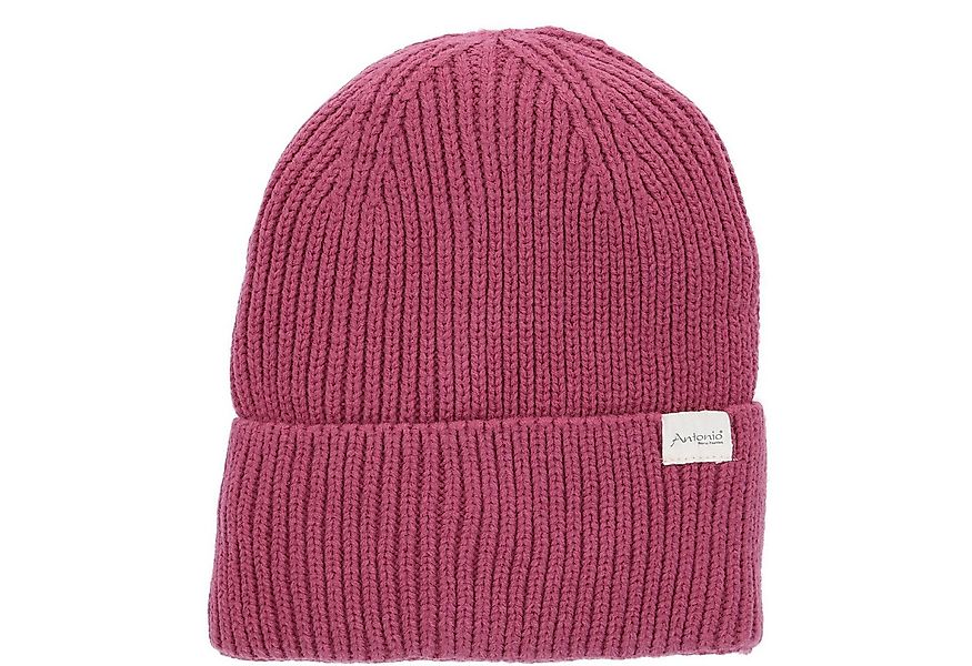 Antonio Strickmütze Antonio Winter Strickmütze Beanie mit Umschlag berry (1 günstig online kaufen