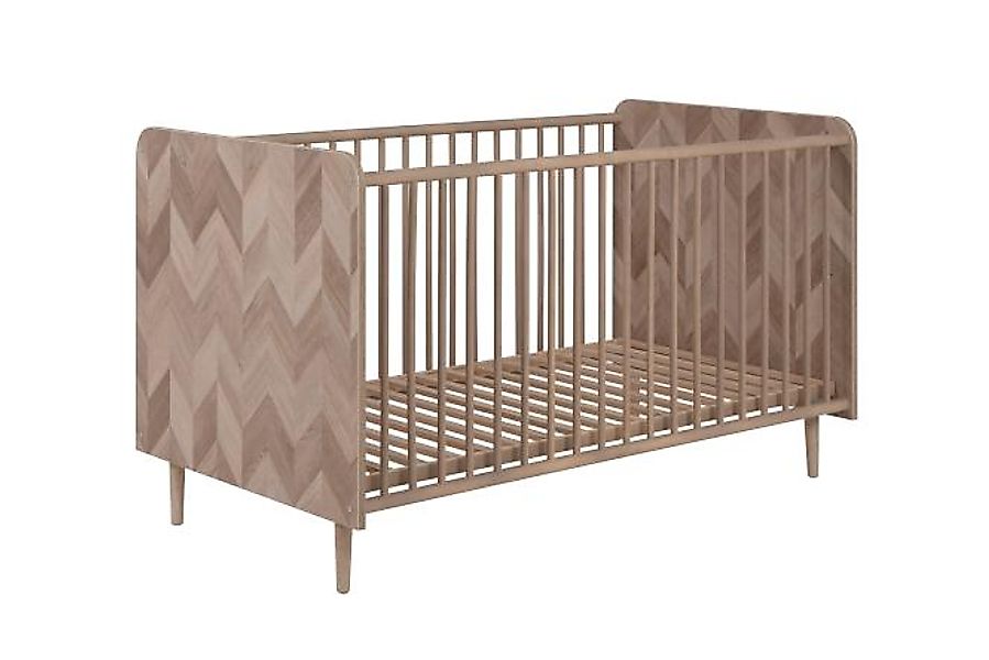 Babybett MALMÖ 66B von Finori Sonoma Eiche / Fischgräte günstig online kaufen