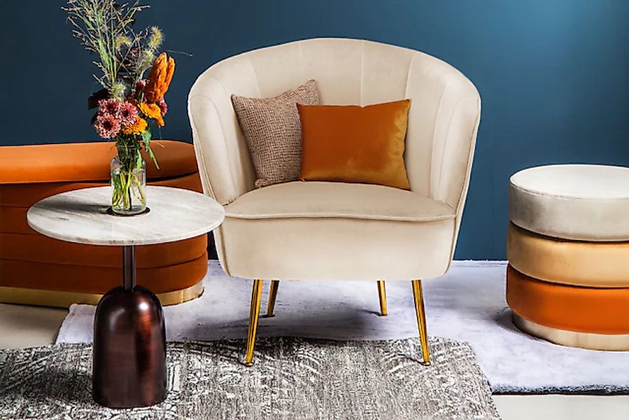 Kayoom Sessel »Loulan 125, gemütlicher Cocktail-Sessel, edler Samtbezug« 1 günstig online kaufen