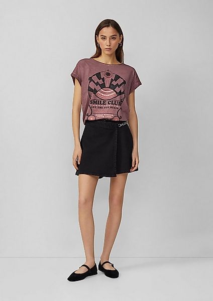 QS Jeansshorts Jeans-Hose Denim-Skort mit Ketten-Detail günstig online kaufen