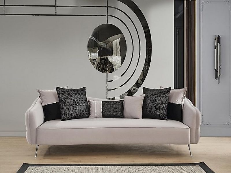 Xlmoebel Sofa Neue moderne Luxus-Polster-Couch für das Wohnzimmer in Weiß, günstig online kaufen