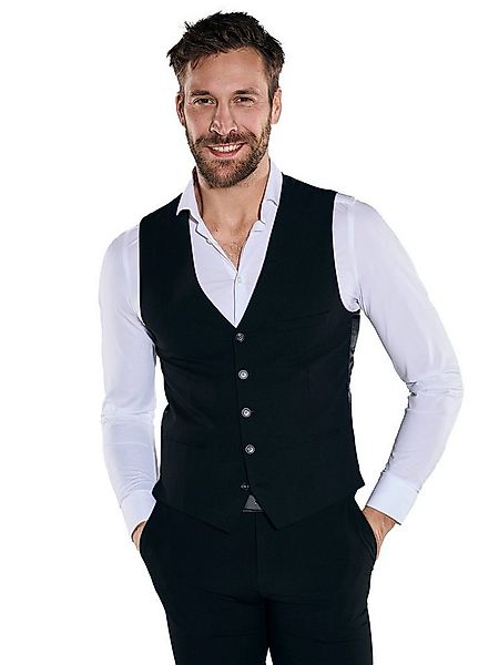 emilio adani Anzugweste Herren Anzug-Weste slim fit, Schwarz günstig online kaufen
