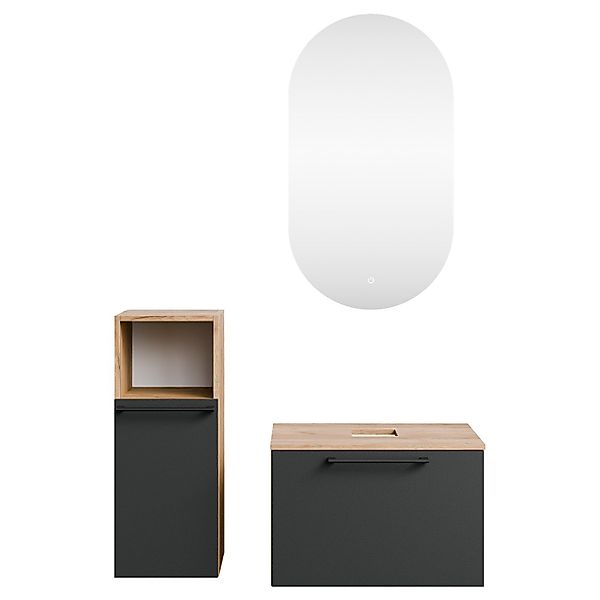 Planetmöbel Badmöbel-Set Astra, (Waschbeckenunterschrank, 3-St., Spiegel), günstig online kaufen