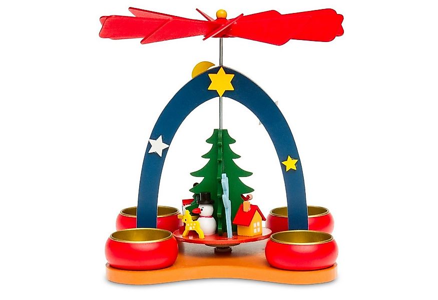SIKORA Weihnachtspyramide P26 buntes Kinderzimmer für Teelichte H:19cm günstig online kaufen