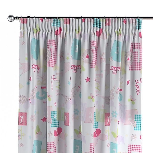 Vorhang mit Kräuselband, rosa-blau-weiß, SALE (141-51) günstig online kaufen