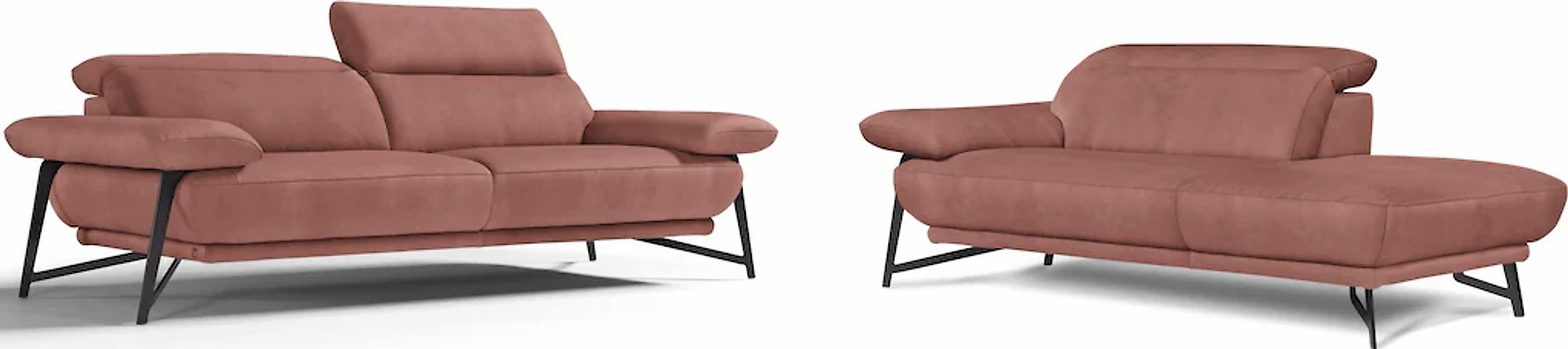 Egoitaliano Sofa "Anais, Design mit hohem Sitzkomfort, Fußfarbe schattengra günstig online kaufen