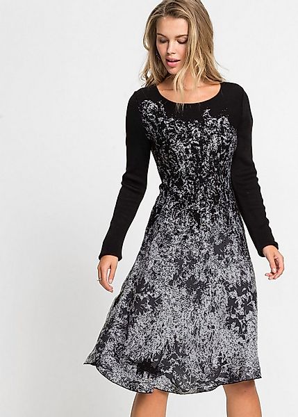 bonprix Strickkleid für besondere Anlässe, aus Polyacryl, ausgestellter Roc günstig online kaufen