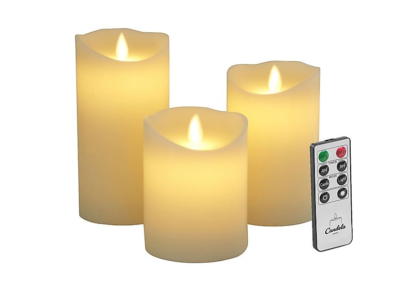 LC Home LED-Kerze Set Echtwachskerze Timerfunktion günstig online kaufen