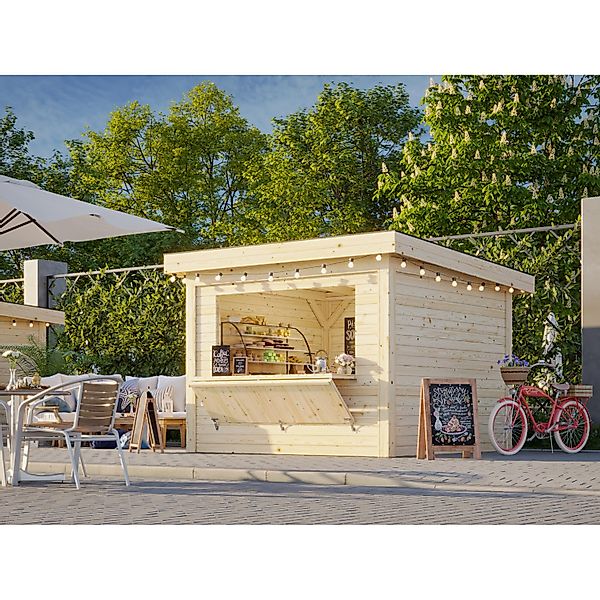 Palmako Marktstand Lenna Set 304 300 x 300 cm Lackiert Weiß FSC® günstig online kaufen