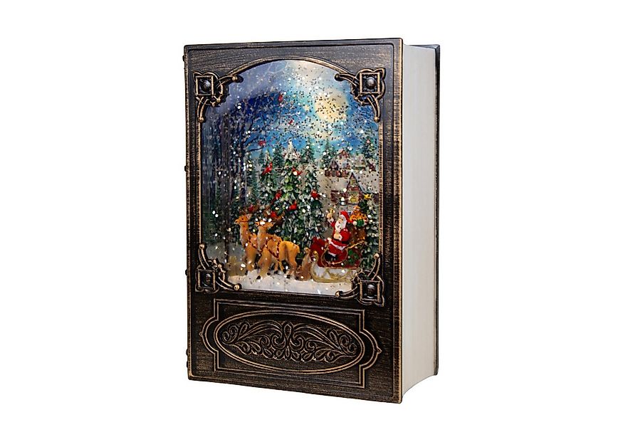 Christmas Paradise LED Laterne LED-Schneelaterne Buch 20 cm, LED fest integ günstig online kaufen